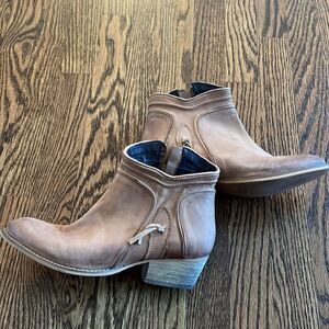 REBEL Ankle Leather Boots Women's Size Rebels size M08 Leather